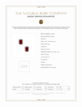 0.68 Ct.Tw.Total Carat Weight Ruby and Diamond Pave Earrings, 18K White Gold Scan Report
