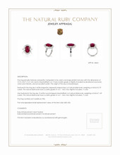 6.06 Ct. Ruby Natural Diamond Halo Ring, Platinum 950 Appraisal