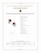 3.76 Ct.Tw.Total Carat Weight Ruby and Diamond Earrings, Platinum 950 Scan Report