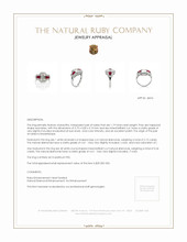 1.19 Ct. Ruby Natural Diamond Antique Style Ring, Platinum 950 Appraisal