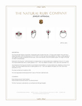 1.19 Ct. Ruby and Natural Diamond Antique Style Ring, Platinum 950 Appraisal