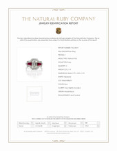 1.19 Ct. Ruby Natural Diamond Antique Style Ring, Platinum 950 Scan Report