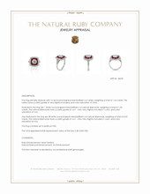 1.64 Ct. Ruby and Natural Diamond Antique Style Ring, Platinum 950 Appraisal