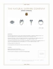 1.43 Ct. Blue Sapphire and Natural Diamond Antique Style Ring, Platinum 950 Appraisal