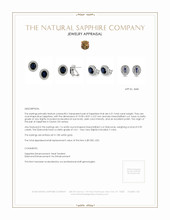 6.51 Ct.Tw. Blue Sapphire and Natural Diamond Pave Earrings, 18K White Gold Appraisal