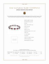 6.81 Ct.Tw.Total Carat Weight Ruby and Natural Diamond Accent Stones Bracelet, 18K White Gold Scan Report