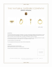 1.53 Ct. Pink Sapphire and Natural Diamond Floral Ring, 18K Yellow Gold Appraisal