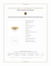 1.53 Ct. Sapphire Natural Diamond Floral Ring, 18K Yellow Gold Scan Report