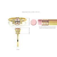 1.53 Ct. Pink Sapphire and Natural Diamond Floral Ring, 18K Yellow Gold Image