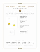 1.22&nbsp;Ct.Tw.Total Carat Weight Yellow Sapphire Drops Earrings, 14K White Gold Scan Report