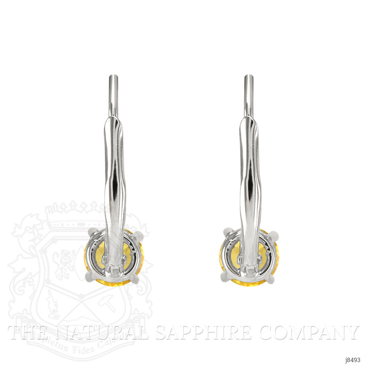 1.22 Ct.Tw. Yellow Sapphire Drops Earrings, 14K White Gold