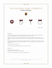 1.85 Ct. Ruby and Natural Diamond Antique Style Ring, Platinum 950 Appraisal