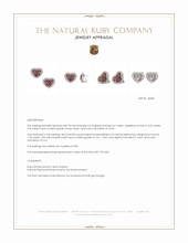 2.65 Ct.Tw.Total Carat Weight Ruby and Natural Diamond Pave Earrings, Platinum 950 Appraisal