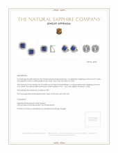 5.47&nbsp;Ct.Tw.Total Carat Weight Blue Sapphire and Natural Diamond Halo Earrings, Platinum 950 Appraisal