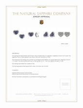2.69 Ct.Tw.Total Carat Weight Blue Sapphire and Natural Diamond Studs Earrings, Platinum 950 Appraisal