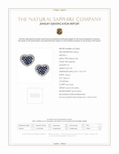 2.69 Ct.Tw.Total Carat Weight Blue Sapphire and Natural Diamond Studs Earrings, Platinum 950 Scan Report