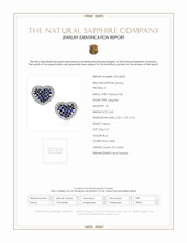 2.69 Ct.Tw.Total Carat Weight Sapphire Natural Diamond Halo Earrings, Platinum 950 Scan Report