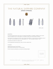 39.05 Ct.Tw. Blue Sapphire and Natural Diamond Accent Stones Earrings, Platinum 950 Appraisal