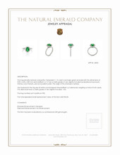 1.15 Ct. Emerald and Diamond Ring, Platinum 950 Appraisal