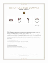1.39 Ct. Ruby and Natural Diamond Antique Style Ring, Platinum 950 Appraisal