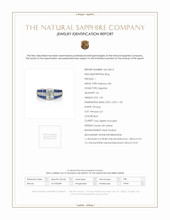 1.34 Ct. Blue Sapphire and Natural Diamond Antique Style Ring, Platinum 950 Scan Report