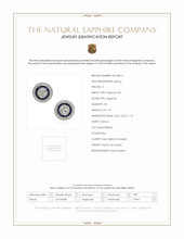 1.97 Ct.Tw.Total Carat Weight Sapphire Natural Diamond Accent Stones Earrings, Platinum 950 Scan Report