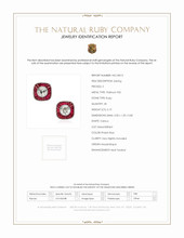 2.19 Ct.Tw.Total Carat Weight Pinkish Red Ruby and Natural Diamond Studs Earrings, Platinum 950 Scan Report
