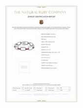4.10 Ct.Tw.Total Carat Weight Ruby and Natural Diamond Accent Stones Bracelet, Platinum 950 Scan Report
