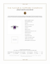 0.91 Ct. Sapphire Natural Diamond Halo Ring, 14K White Gold Scan Report