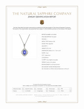 3.64 Ct. Blue Sapphire and Natural Diamond Accent Stones Pendant, Platinum 950 Scan Report
