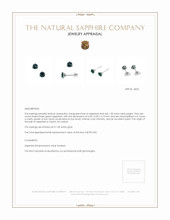 1.00 Ct.Tw.Total Carat Weight Greenish Blue Sapphire Studs Earrings, 14K White Gold Appraisal