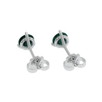 1.00&nbsp;Ct.Tw.Total Carat Weight Greenish Blue Sapphire Studs Earrings, 14K White Gold Image