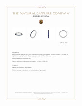 1.20 Ct. Blue Sapphire Pave Ring, Platinum 950 Appraisal