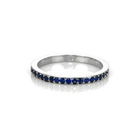 1.20 Ct. Blue Sapphire Pave Ring, Platinum 950 Video