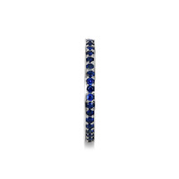 1.20 Ct. Blue Sapphire Pave Ring, Platinum 950 Image