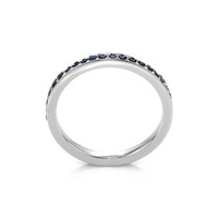 1.20 Ct. Blue Sapphire Pave Ring, Platinum 950 Image