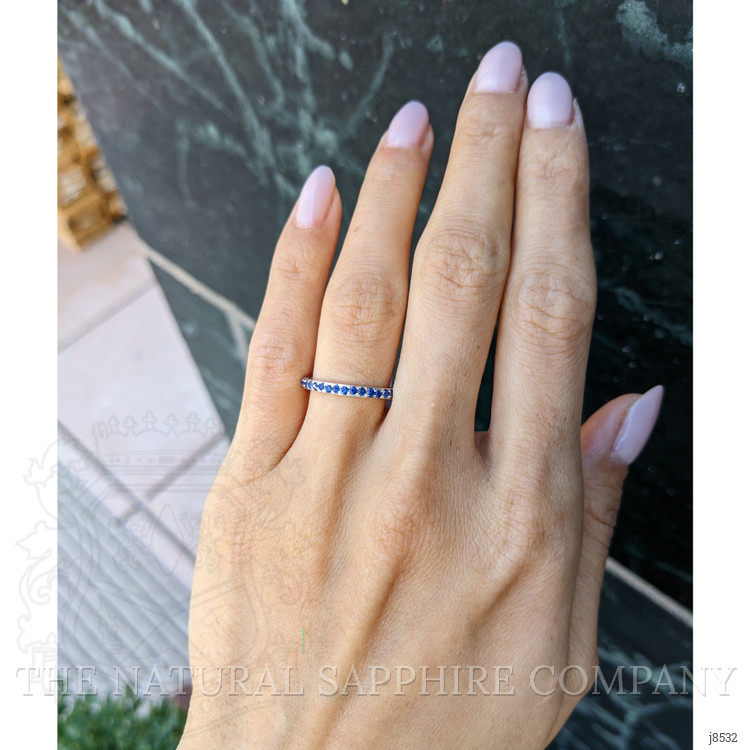 1.20 Ct. Blue Sapphire Pave Ring, Platinum 950