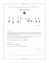 2.05 Ct.Tw.Total Carat Weight Ruby and Diamond Accent Stones Earrings, 18K White Yellow Appraisal