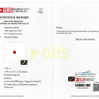 2.05 Ct.Tw.Total Carat Weight Ruby and Diamond Accent Stones Earrings, 18K White Yellow Scan Report