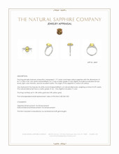 1.77 Ct. Yellow Sapphire and Natural Diamond Pave Ring, 18K White & Yellow Appraisal