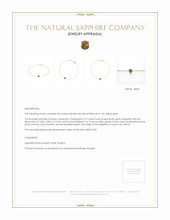 0.27 Ct.Tw. Bluish Green Sapphire Bezel Bracelet, 14K Yellow Gold Appraisal