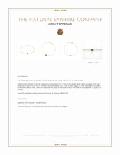 0.27 Ct.Tw.Total Carat Weight Bluish Green Sapphire Bezel Bracelet, 14K Yellow Gold Appraisal