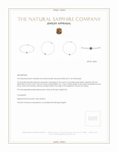 0.40 Ct.Tw.Total Carat Weight Bluish Green Sapphire Bezel Bracelet, 14K White Gold Appraisal