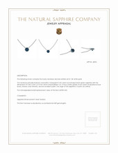 0.50 Ct. Bluish Green Sapphire Bezel Necklace, 14K White Gold Appraisal