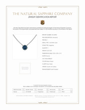 0.50 Ct. Bluish Green Sapphire Bezel Necklace, 14K White Gold Scan Report