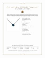 0.50 Ct. Greenish Blue Sapphire Bezel Necklace, 14K White Gold Scan Report