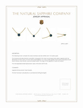 0.50 Ct. Bluish Green Sapphire Bezel Necklace, 14K Yellow Gold Appraisal