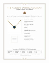 0.50 Ct. Bluish Green Sapphire Bezel Necklace, 14K Yellow Gold Scan Report