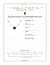0.50 Ct. Greenish Blue Sapphire Bezel Necklace, 14K Yellow Gold Scan Report