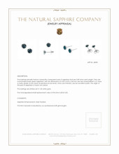 0.80 Ct.Tw. Bluish Green Sapphire Studs Earrings, 14K White Gold Appraisal